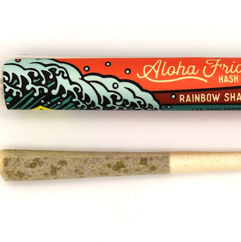 Photograph of product: Aloha Friday - Rainbow Shave Ice - au chocolat Rosin Pre-Roll