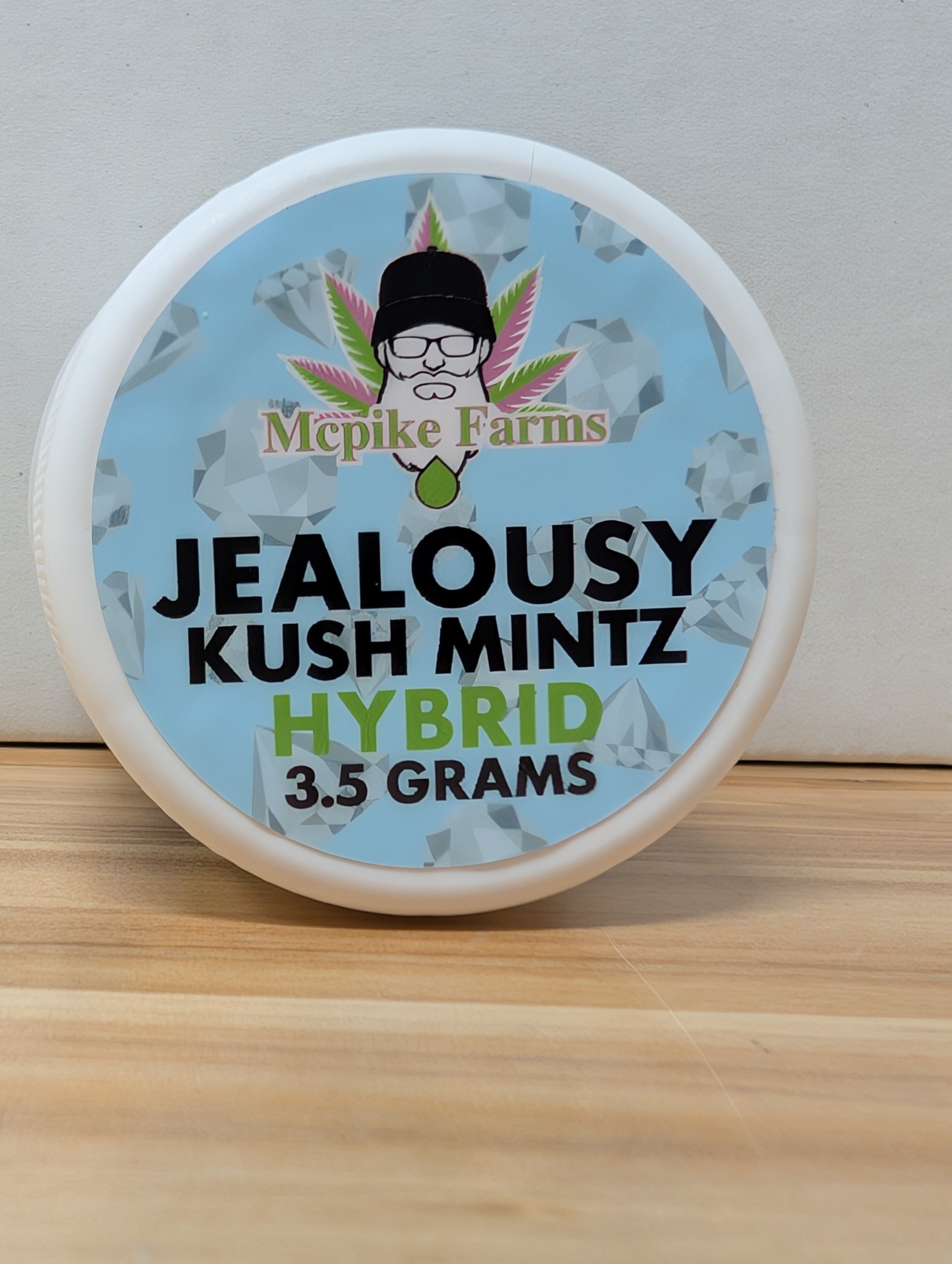 Photograph of Product: McPike Farms - Jealousy Kush Mintz - Flower - 3.5g