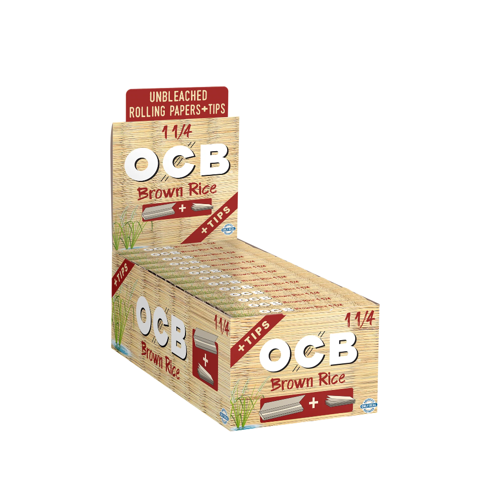 Photograph of product: OCB BROWN RICE PAPERS + TIPS