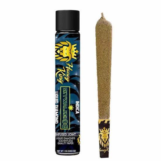Photograph of product: HONEY KING DIAMOND INFUSED PRE-ROLL - SKYWALKER OG