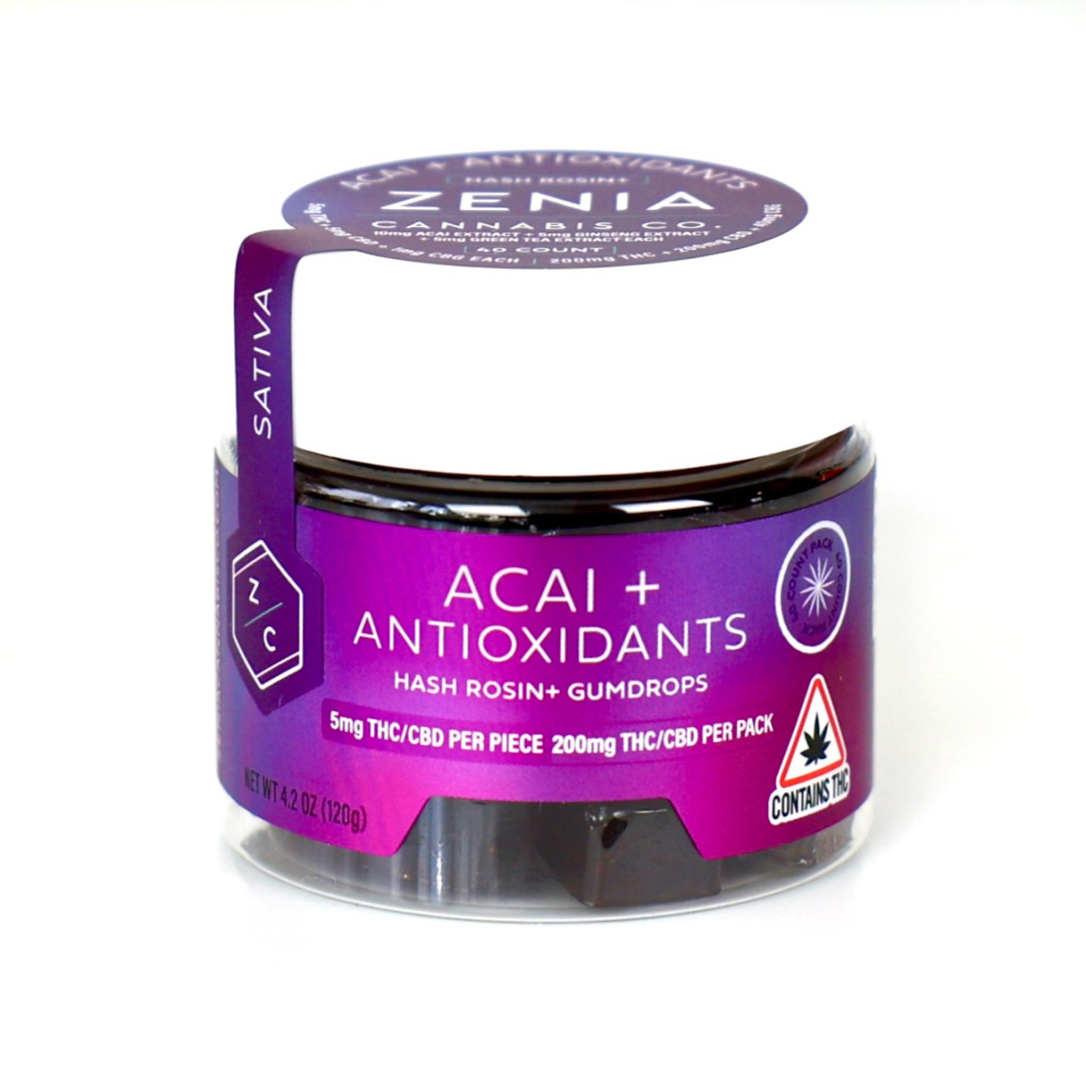 Photograph of product: Zenia - Acai + Antioxidants Gumdrops 200MG