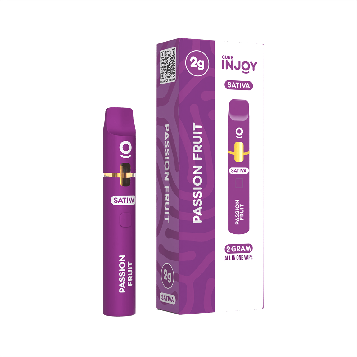 Photograph of product: Cure Injoy | Disposable Vape | Passionfruit | 2g