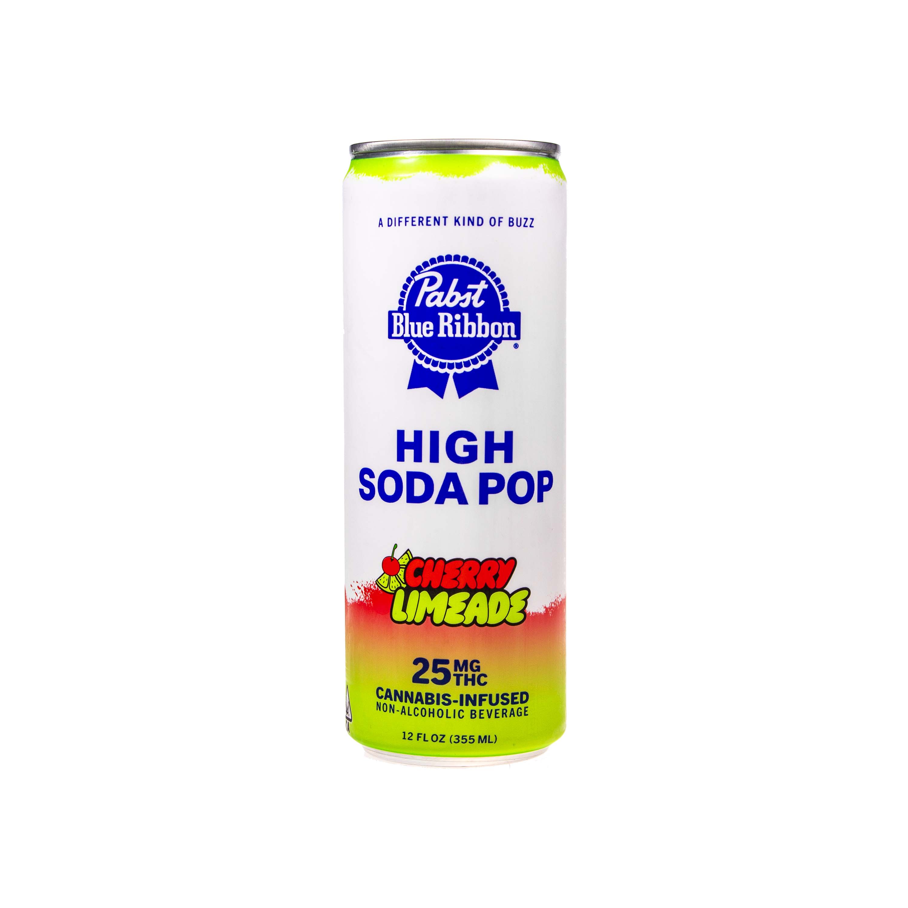 Photograph of product: Pabst Blue Ribbon | Cherry Limeade Soda Pop (25mg TH-oui)