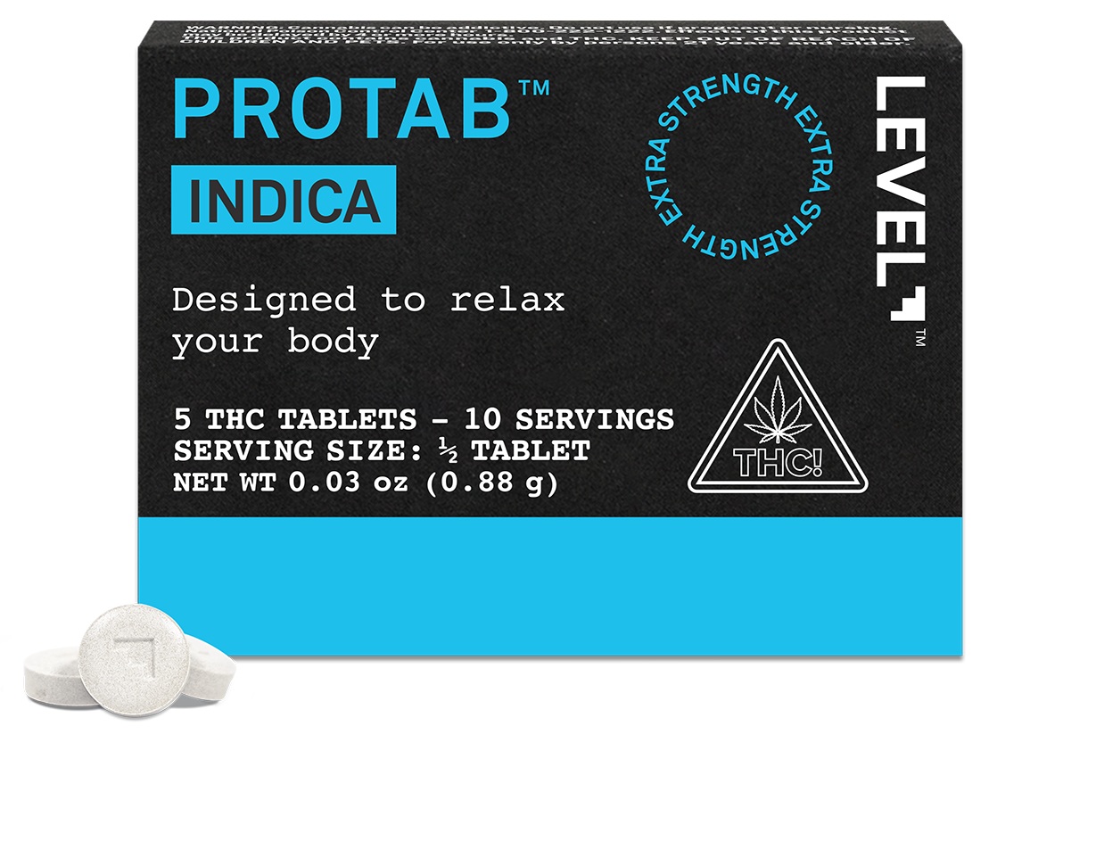 Photograph of product: Level | Protab+  Oui'd 20mg TH-oui Tablets - 100mg