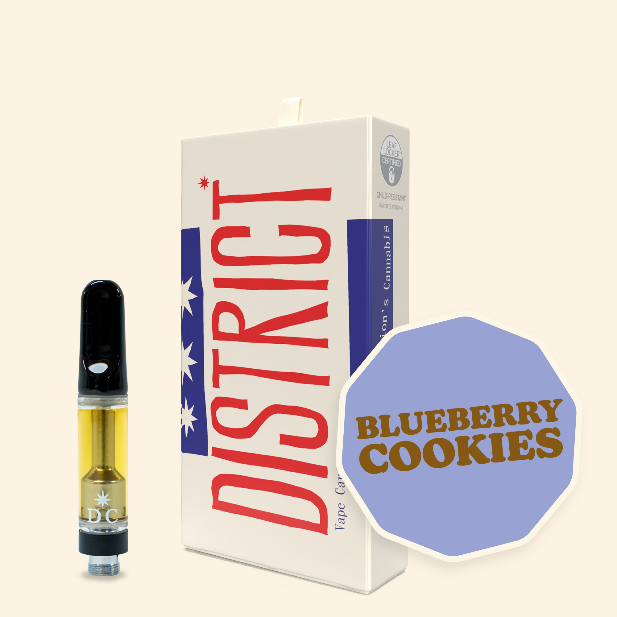 Photograph of product: Blueberry Cookies Cart 0.5g - District Oui'd