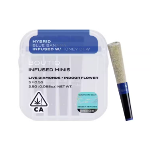 Photograph of product: Boutiq - Preroll - Infused - Blue Banana - 5 Pack