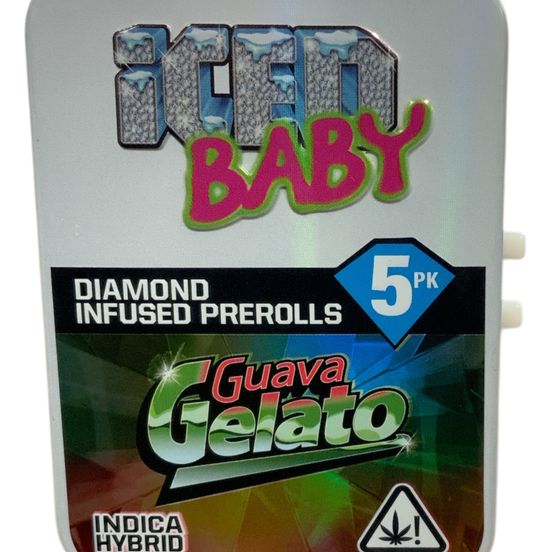 Photograph of product: Iced Out - Guava Gelato 0.5g 5pk Infused Preroll - 