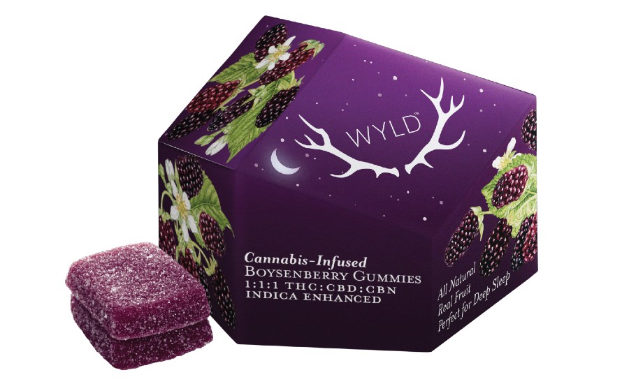 Photograph of Product: Boysenberry (I) 100 THC/100 CBD/100 CBN Gummy-WYLD
