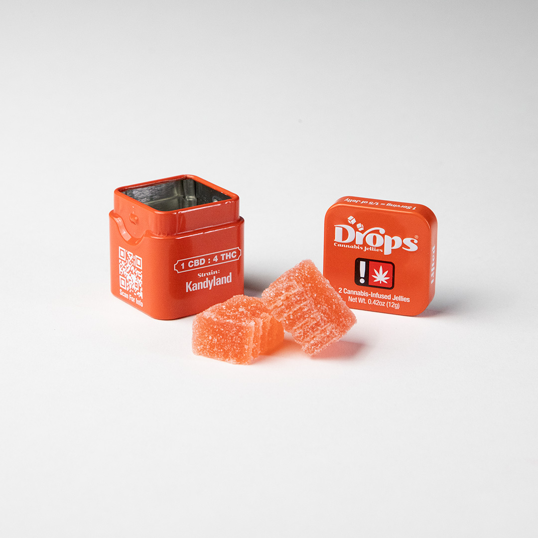 Photograph of product: Drops - 1:4 STRAWBERRY - Jellies - (100mg) - H