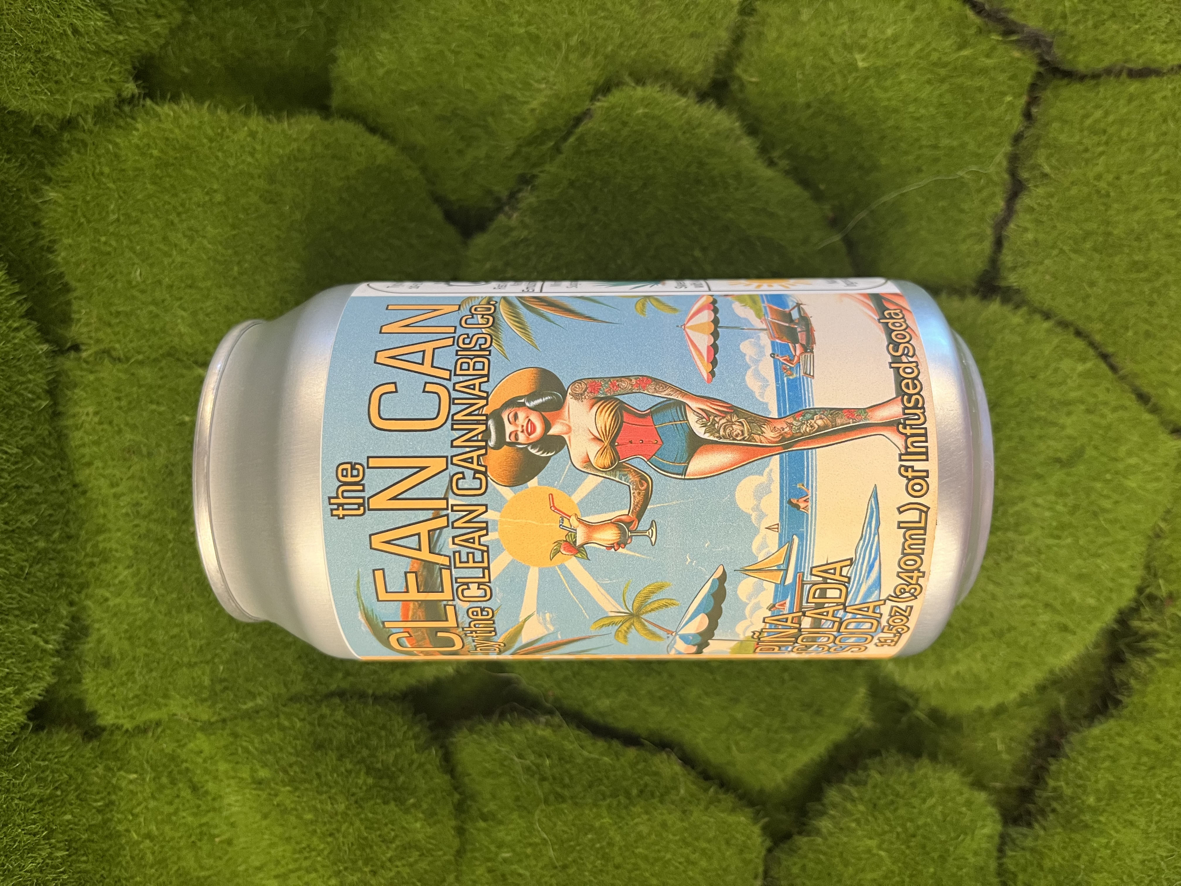 Photograph of product: 10mg Can | Pina Colada TH-oui Soda | The Clean Oui'd Company