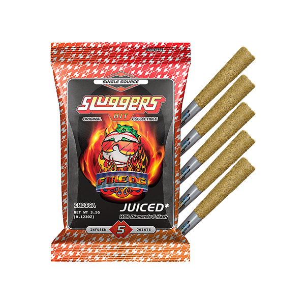 Photograph of product: Fire OG au chocolat & Diamond Infused Pre-Roll 5-Pk | Sluggers |
