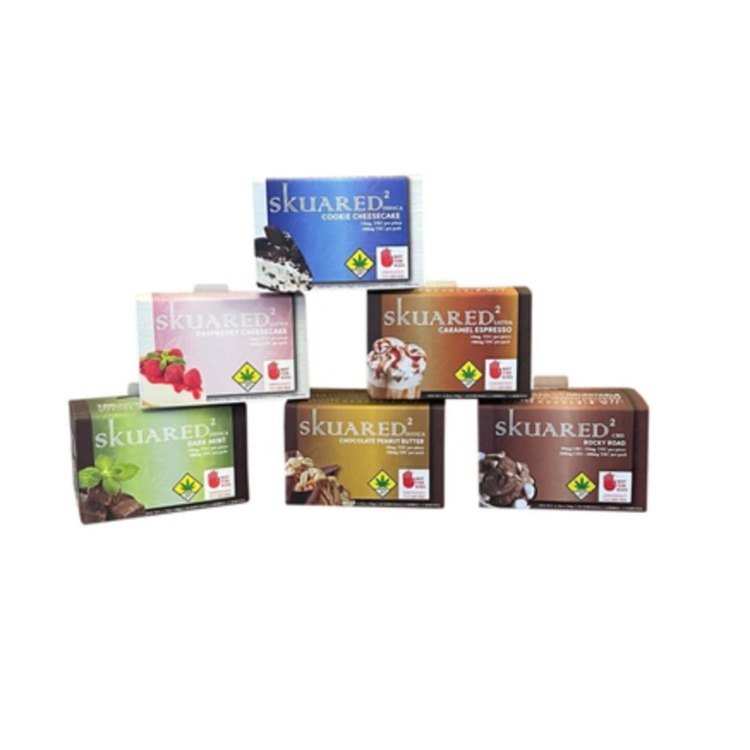 Photograph of product: 10pk Raspberry Cheesecake 5:1 CBD:TH-oui Skuared