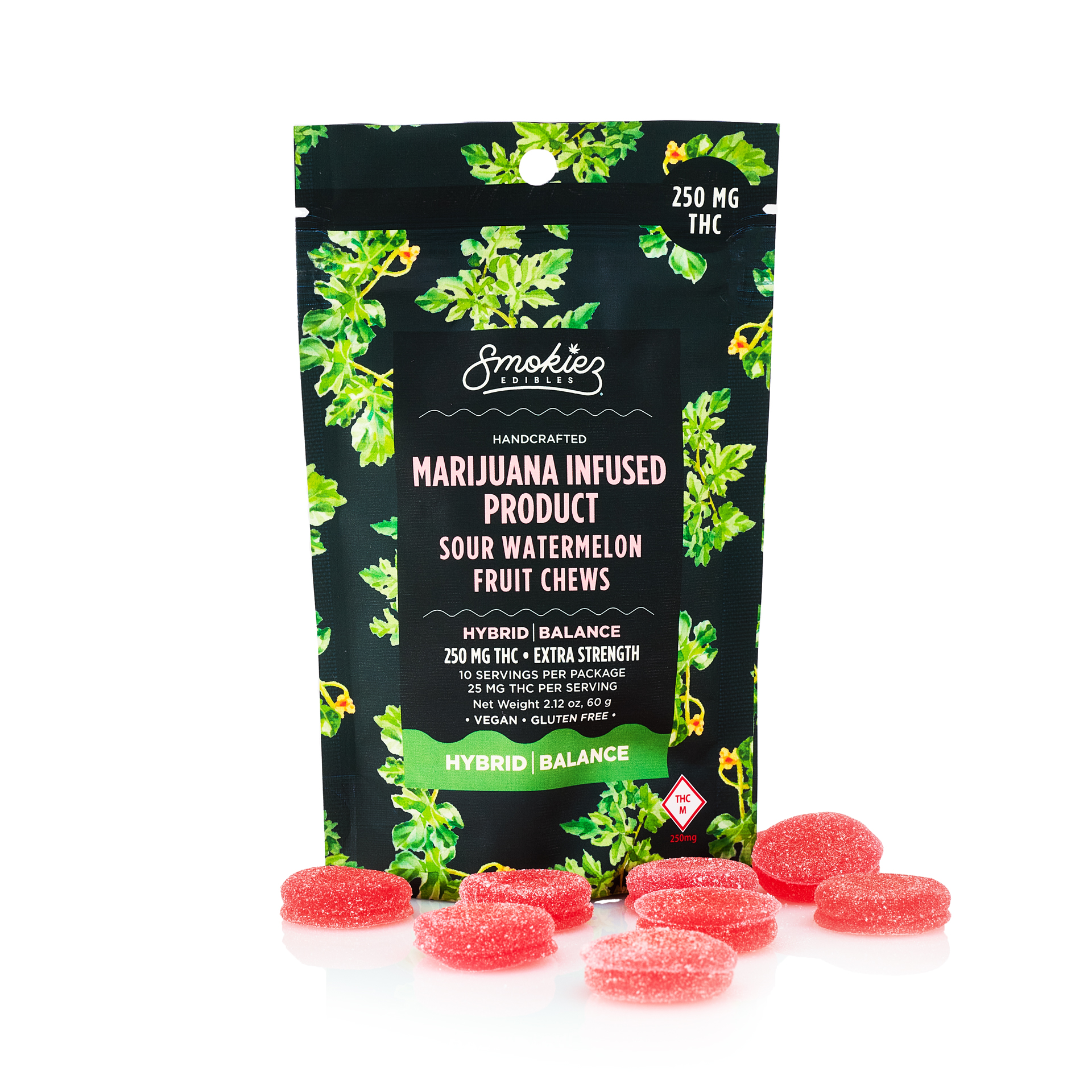 Photograph of product: Smokiez - Sour Watermelon Hybrid Gummies - 250mg