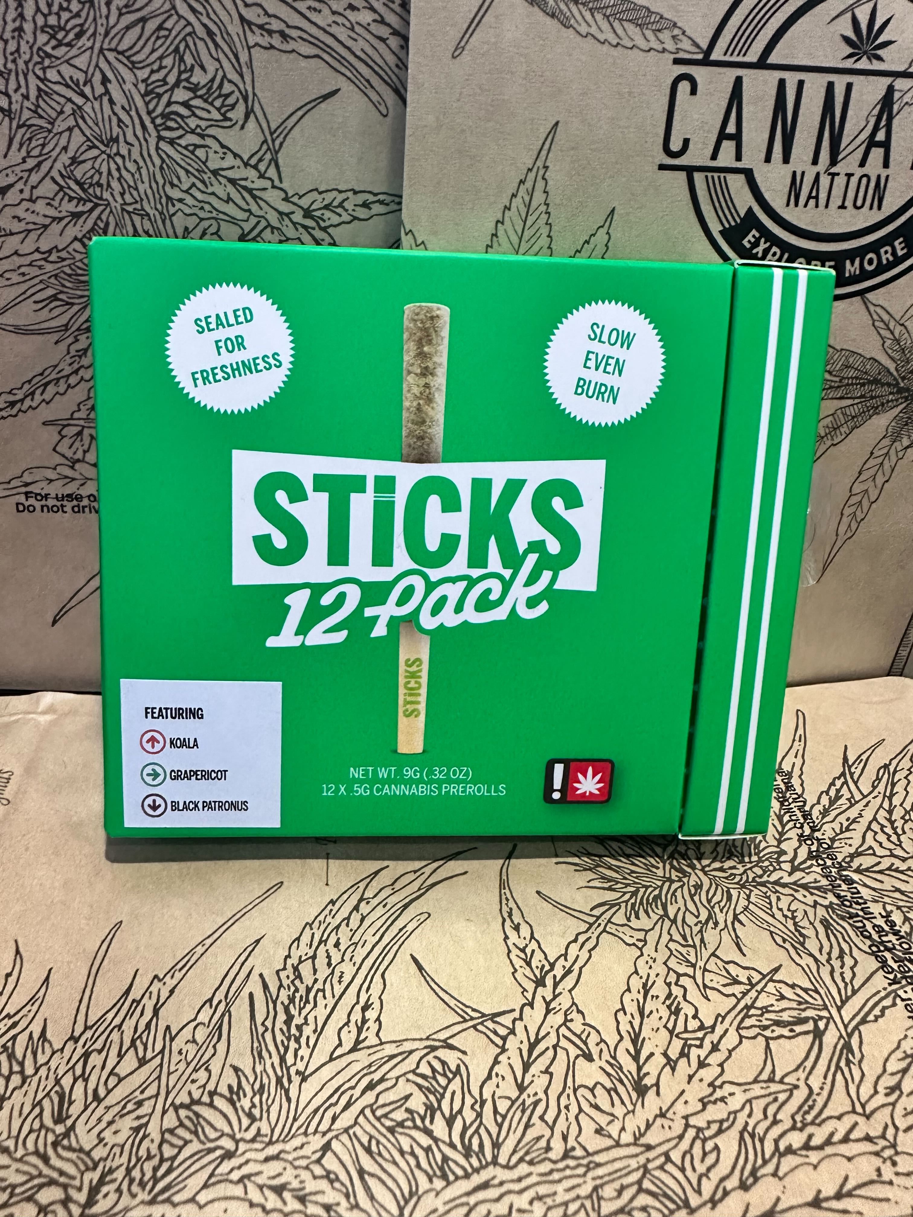 Photograph of product: Pre-rolls Pack | Black Patronus x Grapericot x Koala | 12x0.5g