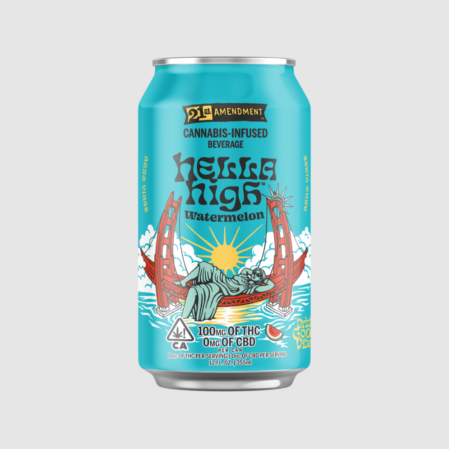 Photograph of product: 21st Amendment | Hella High Watermelon | 12oz | 100mg