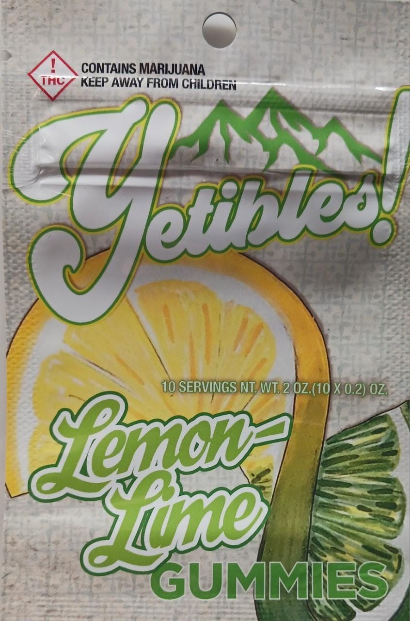 Photograph of product: Yetibles Lemon Lime Gummies 1000mg