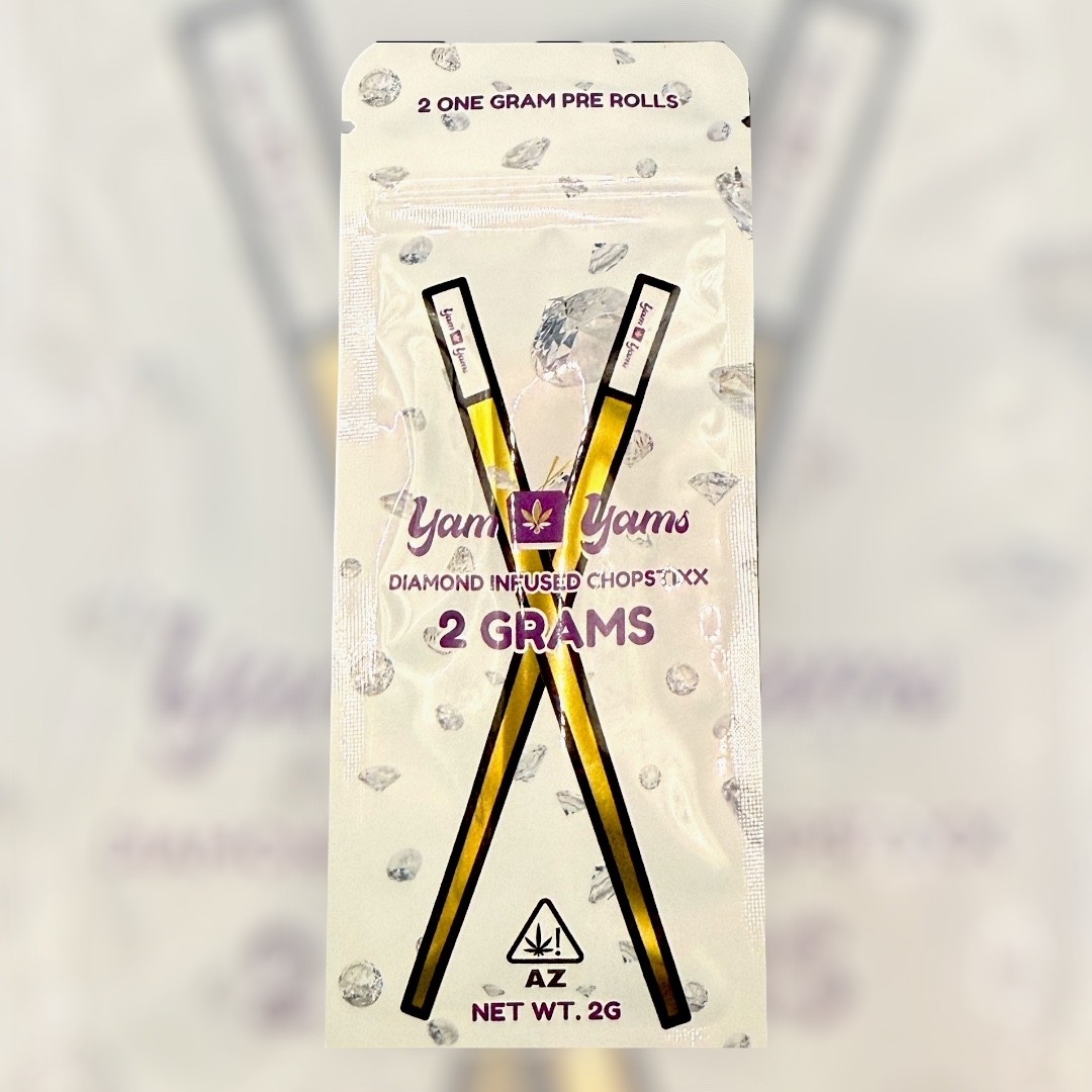 Photograph of product: (Yam Yams) 2-PK 2g Chopstixx Pre-rolls (Karate Chop)