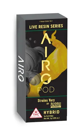 Photograph of product: AiroPro | 1g | Vape | Live Resin Cartridge | Black Cherry Gelato