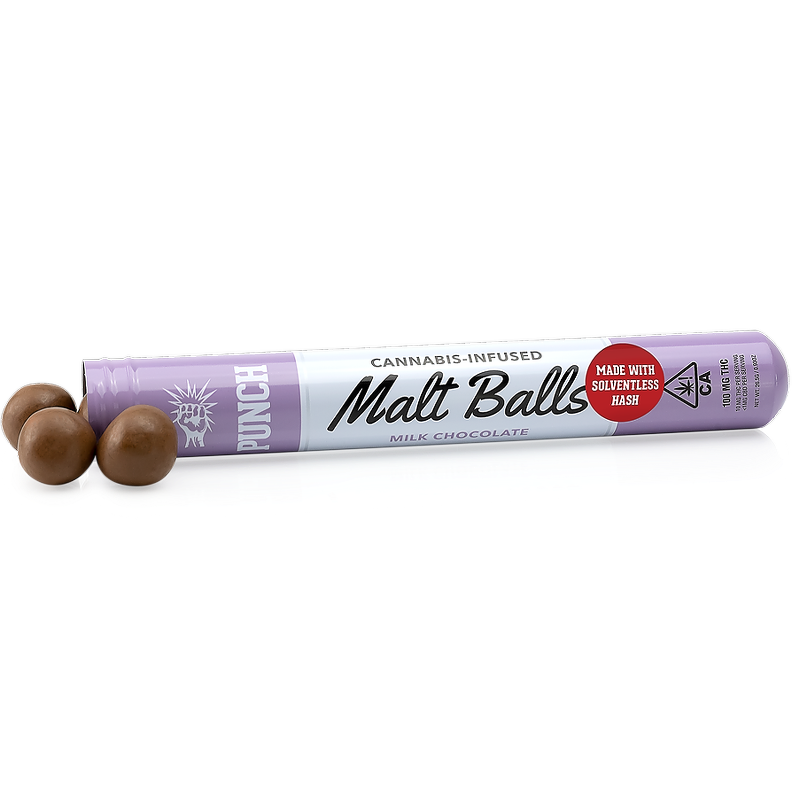 Photograph of product: Milk Chocolate Malt Balls 90mg 9-pack