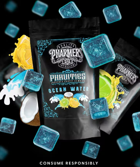 Photograph of product: Pharmers - MED - Gummies - (H) - Ocean Water - 500mg