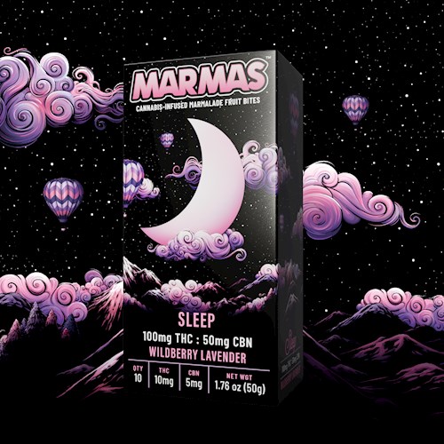 Photograph of product: Marmas | Wildberry Lavender | 10 PK | DOH | 2:1 TH-oui:CBN