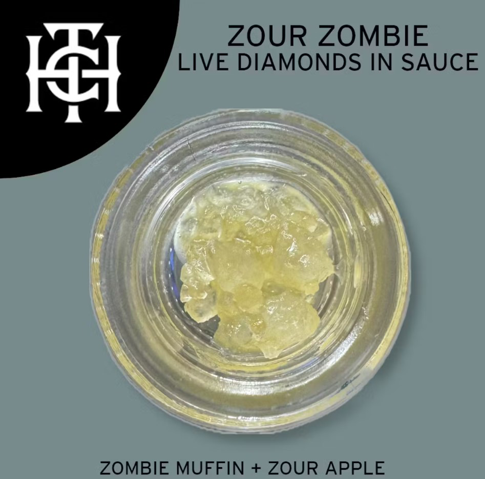 Photograph of product: Zour Zombie | 1g Live Diamonds & Sauce | 96% TAC