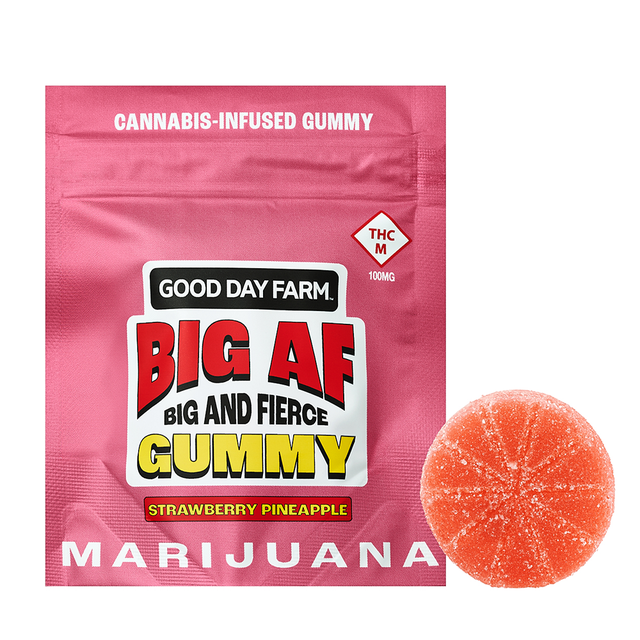 Photograph of Product: GDF: Big AF Gummies | Strawberry Pineapple | 100mg | 1pk