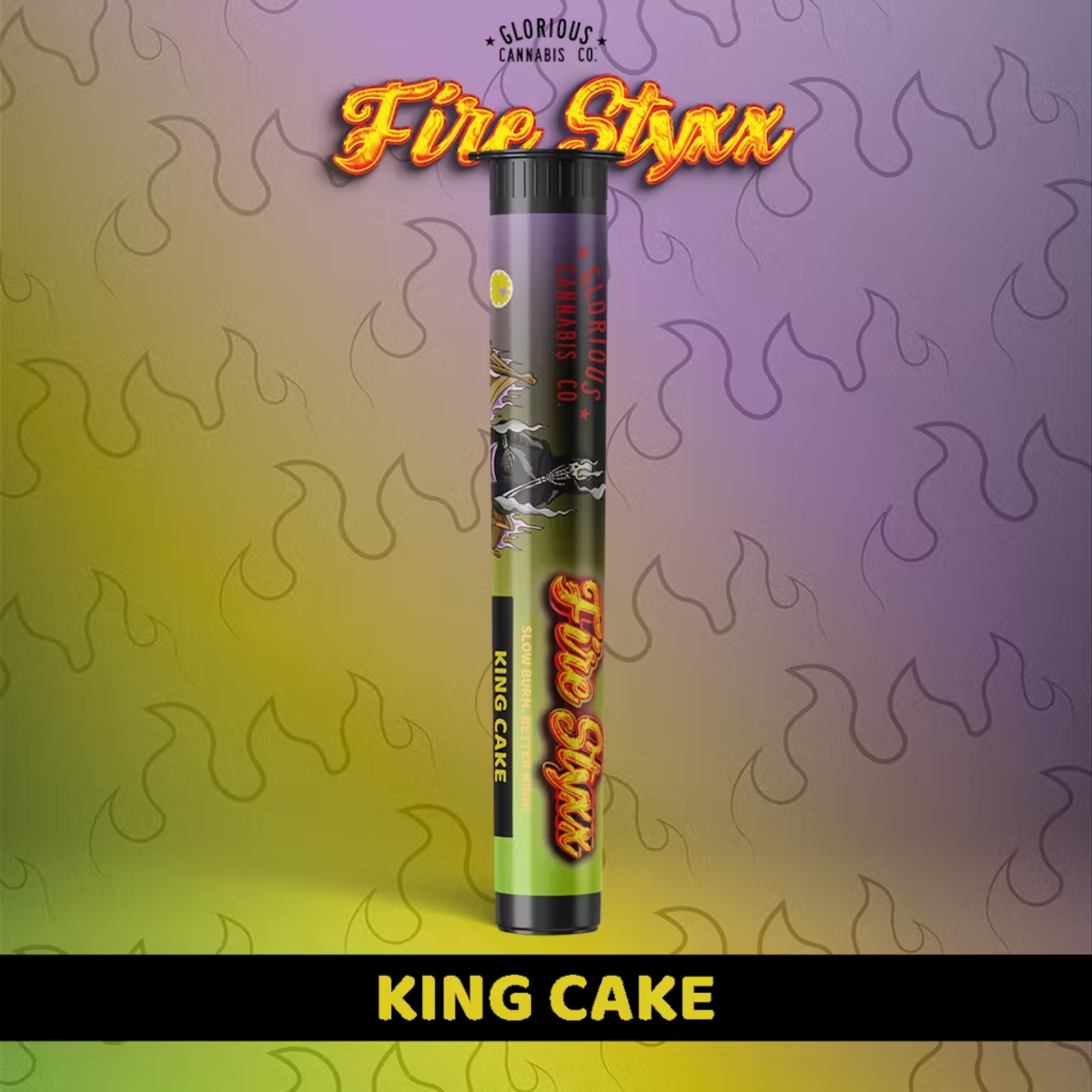 Photograph of product: 1g Infused Pre-Roll | King Cake | Fire Styxx