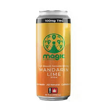 Photograph of product: Magic Number 100mg Mandarin Lime Live Rosin Infused Hybrid Soda