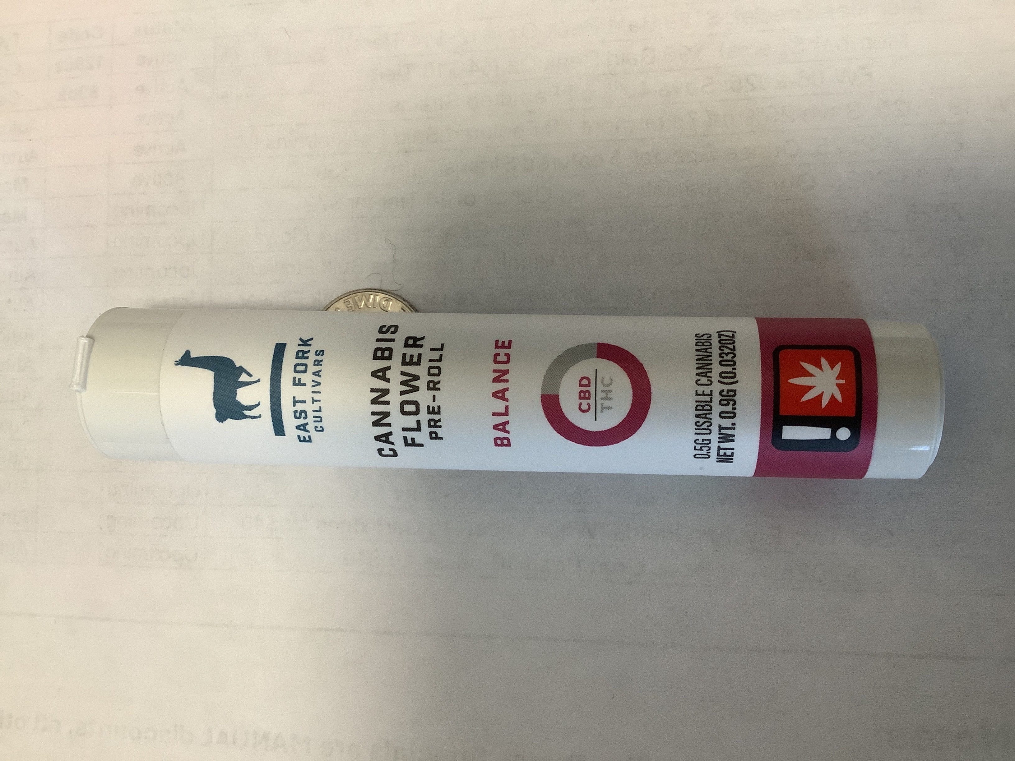 Photograph of product: East Fork Cultivars | BALANCE: PINEAPPLE JAGER Preroll Pack | 3.5g