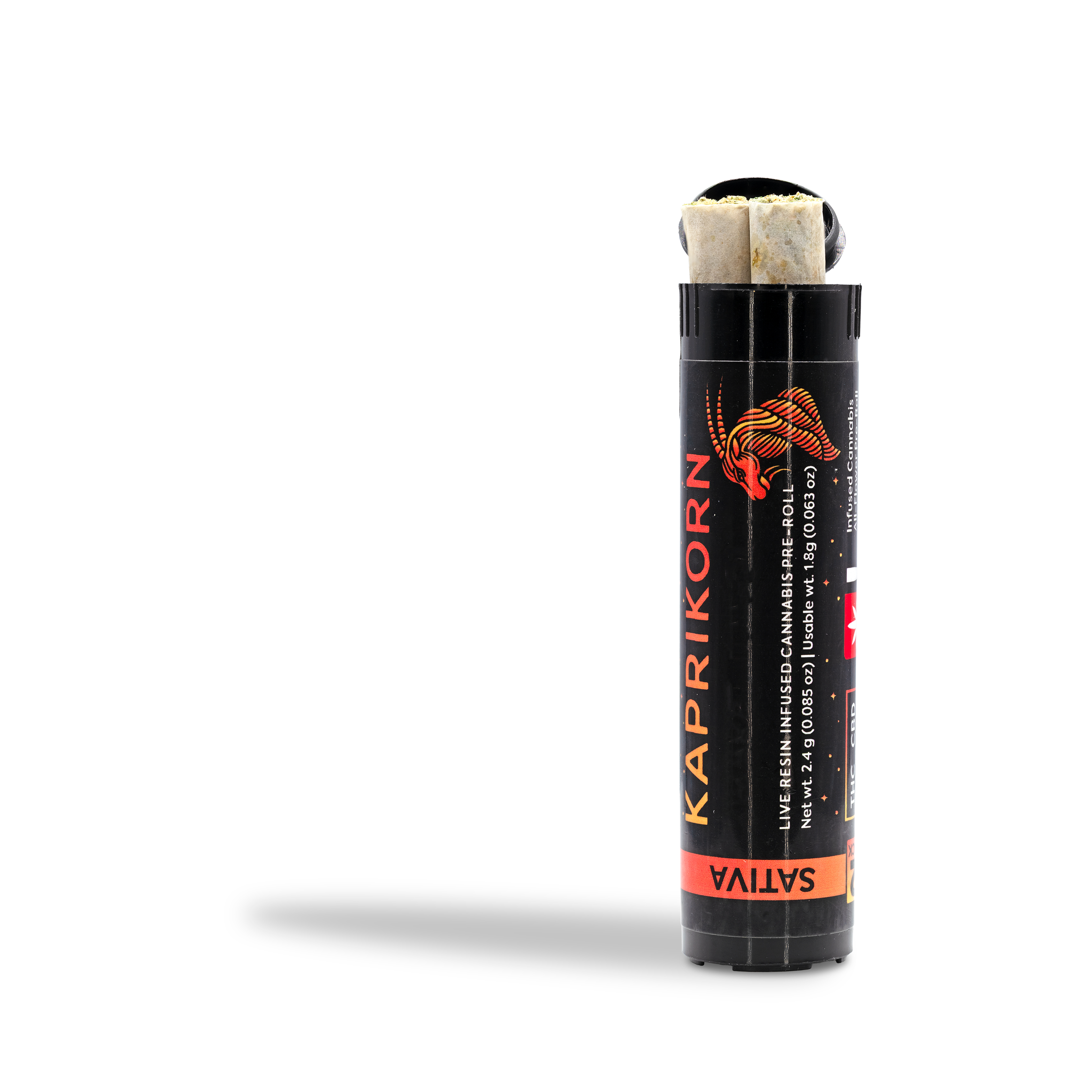 Photograph of product: Kaprikorn - Amaretto Sour LR Infused Pre-Roll 2pk - 1.8g