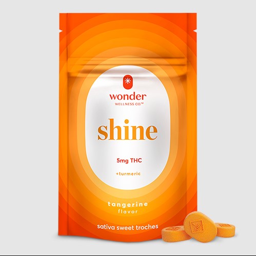 Photograph of product: Shine Sweet Troches Tangerine | 5mg/ 20pk (100mg)