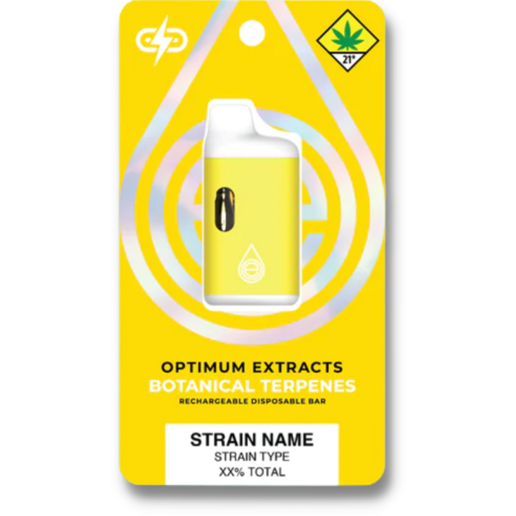 Photograph of product: Blackberry Crumble Kush Botanical Terpene Flavored Distillate Disposable Vape (Optimum Extracts)