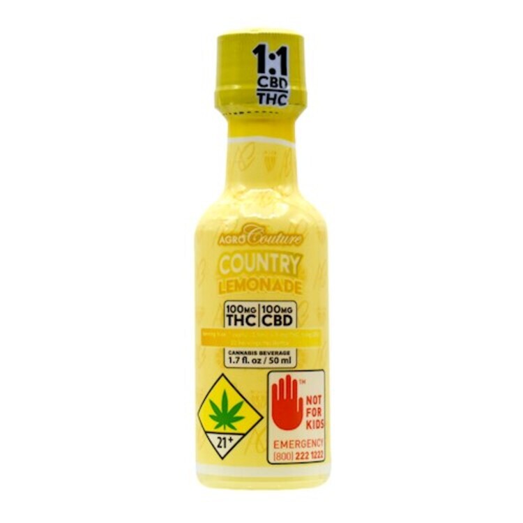 Photograph of product: 1:1 Country Lemonade 100mg CBD/100mg TH-oui Shot (Agro)