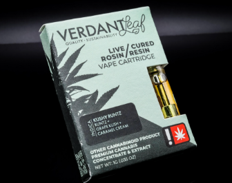 Photograph of product: Verdant Leaf | Live Rosin + Cured Resin Cart | Pharaoh's Favor | Hybrid