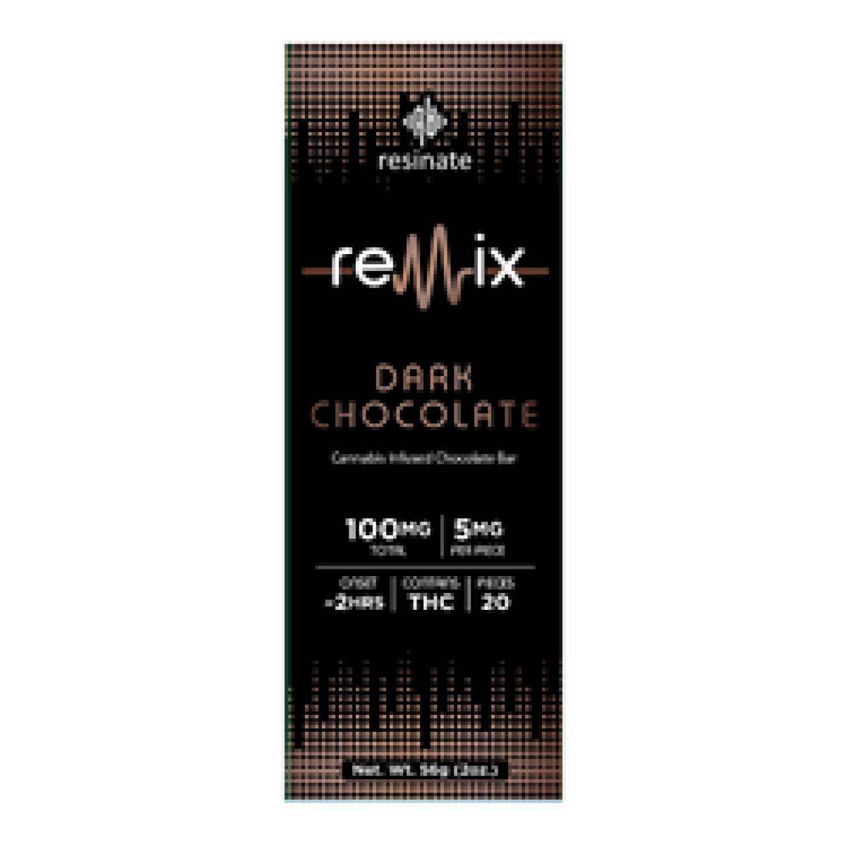 Photograph of product: Oui'd Live Resin Dark Chocolate 100MG Edible (TAX INCLUDED)