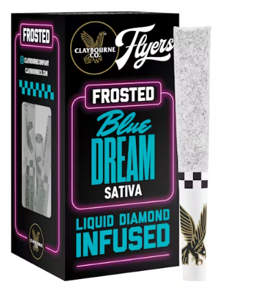 Photograph of product: Claybourne Blue Dream Flyer Infused Pre-Rolls (5pk)
