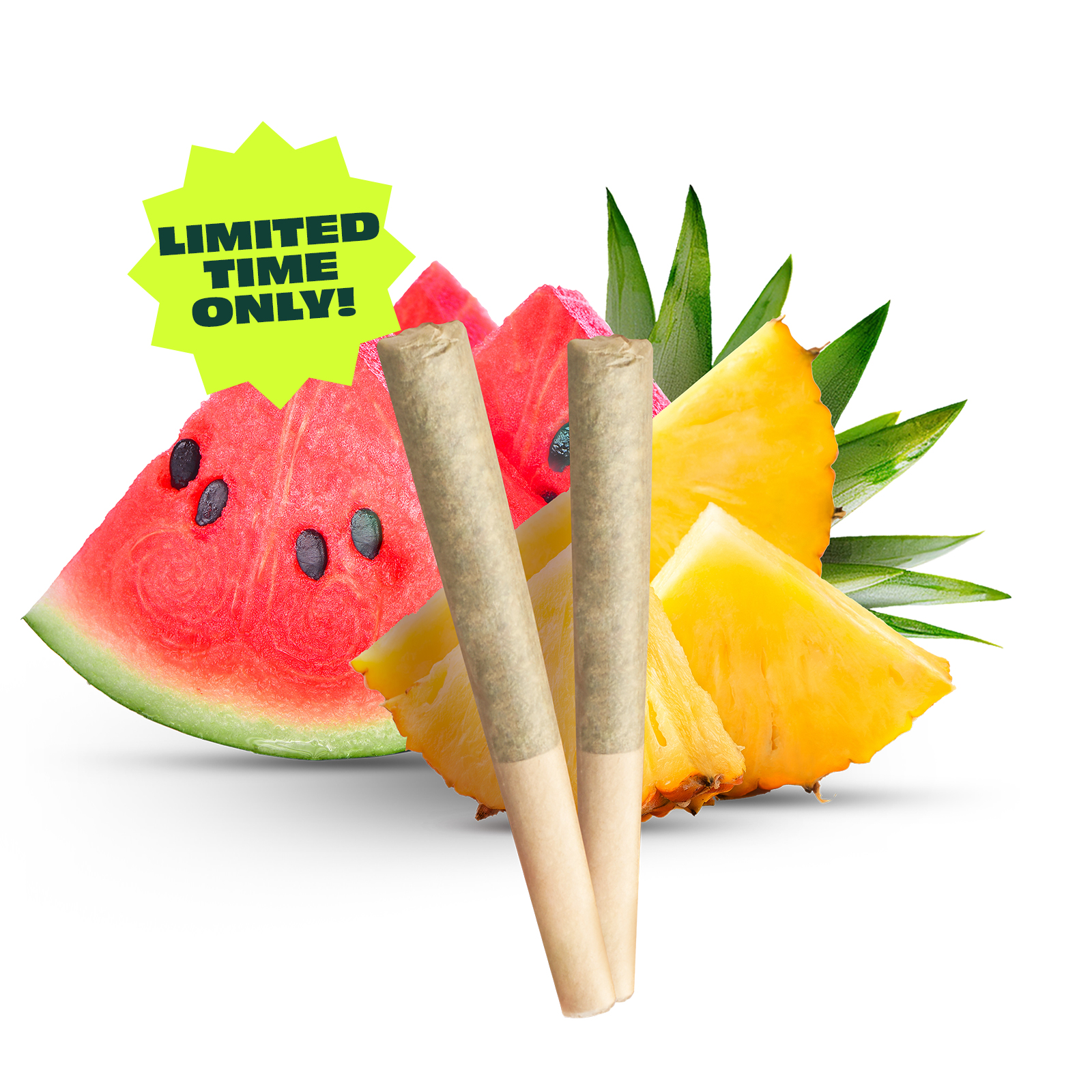 Photograph of product: Watermelon Pineapple (Oui'd) - 0.5g Flavor Infused Pre-Roll, 2ct