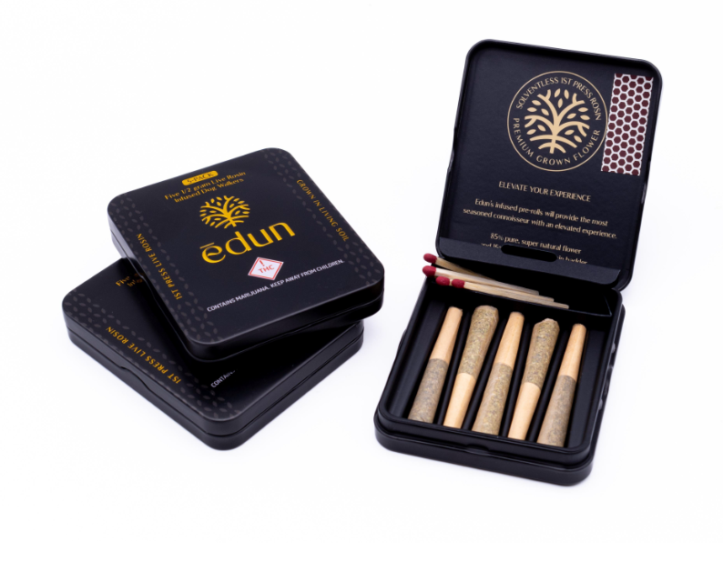 Photograph of product: Edun | Infused Mini Pre-Roll Pack (S) Sunny D + Bermuda Beach 2.5g