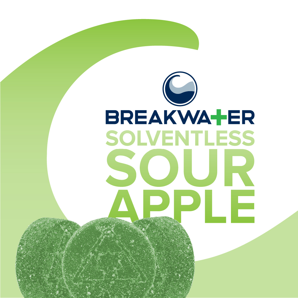 Photograph of product: Solventless Sour Apple Gummies (10pk) (100mg)