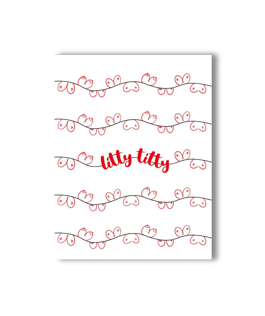 Photograph of product: Kush Kard Litty Titty Greeting Card