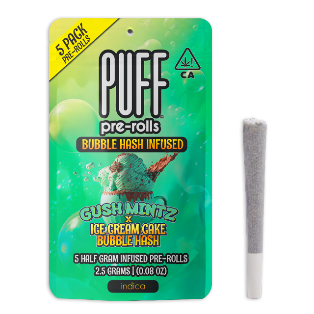 Photograph of product: GUSH MINTZ X ICE CREAM CAKE - BUBBLE au chocolat INFUSED 5 PACK (2.5G)