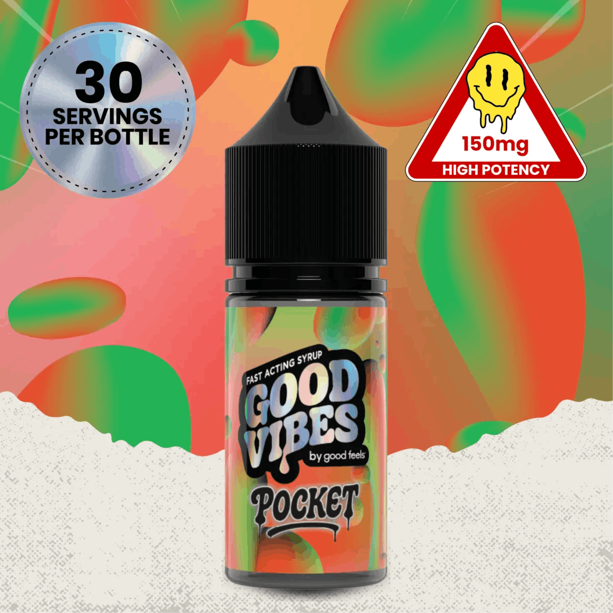 Photograph of product: Good Vibes Pocket Watermelon Tincture 150mg