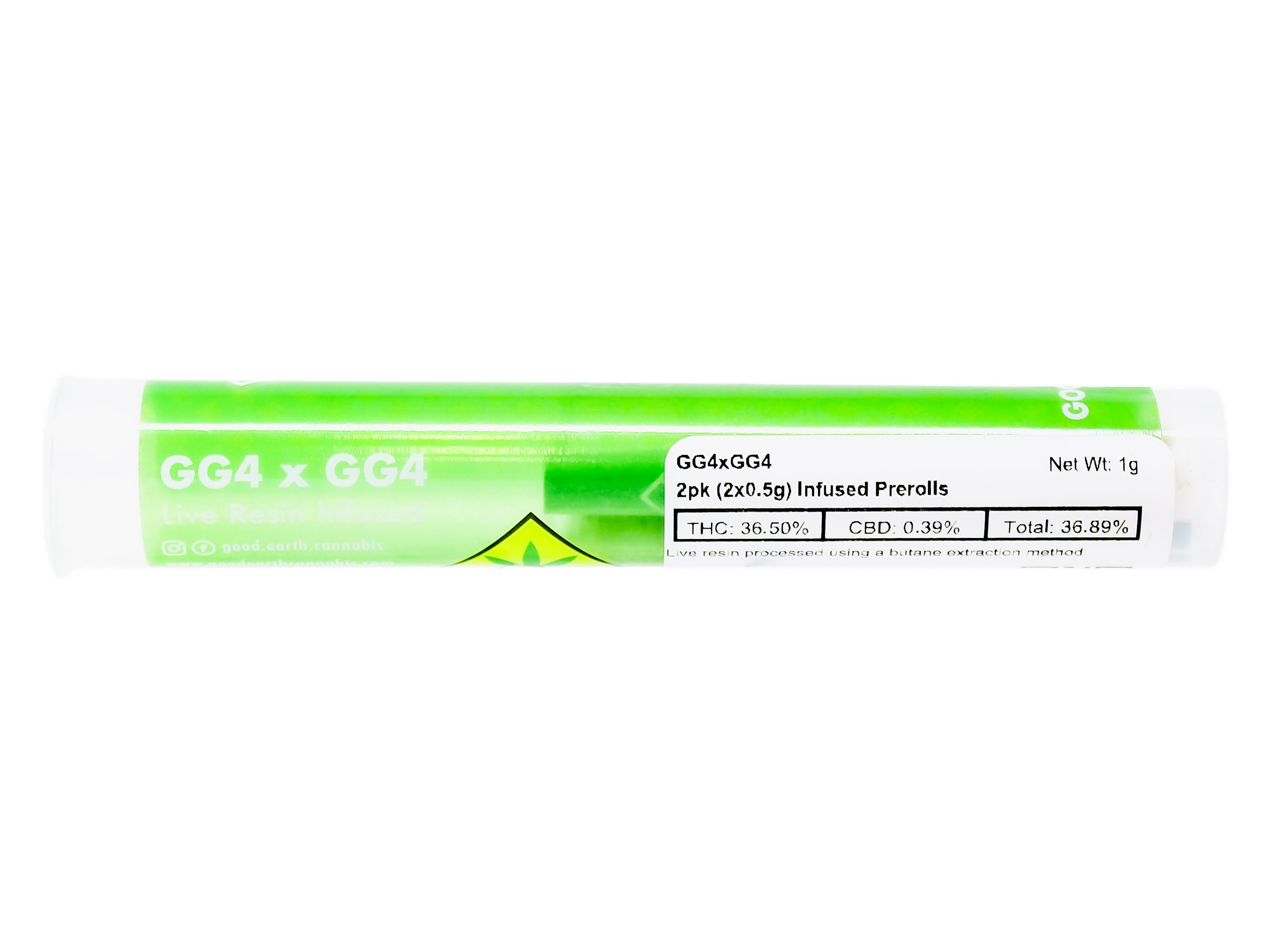Photograph of Product: GEC GG4 Infused Live Resin Preroll 2pk 25095