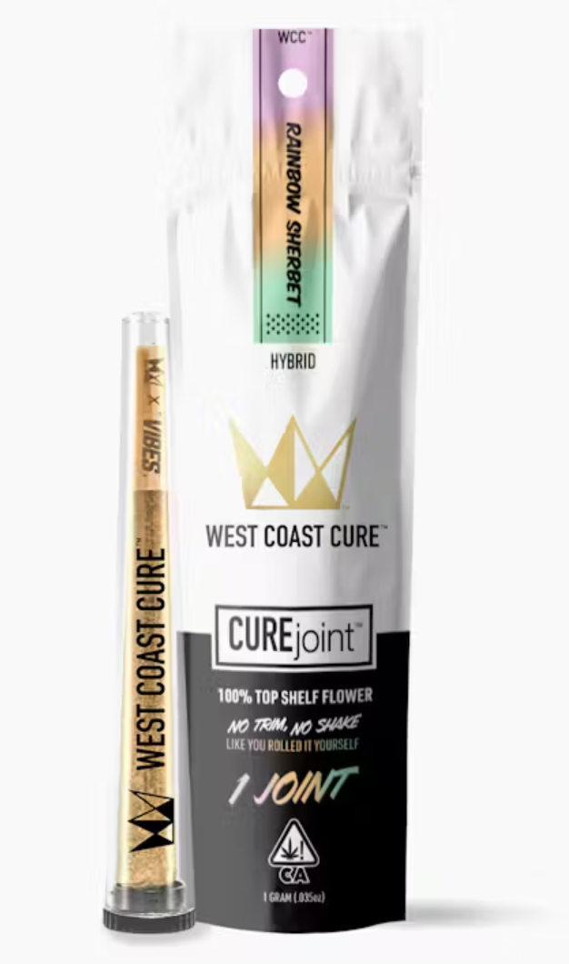 Photograph of product: RAINBOW SHERBET 1G CUREJOINT PREROLL