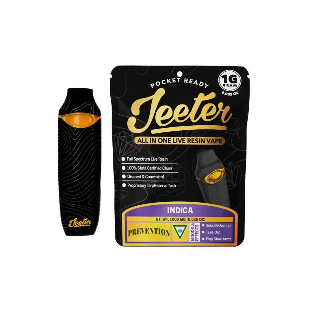 Photograph of product: Jeeter | Prevention Live Resin All-In-One Vape | 1g