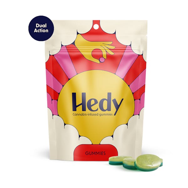 Photograph of product: Hedy - Blueberry Lemonade Dual Action Bi-Layered Gummies - 5mg 20-Pack - Hybrid - 100mg