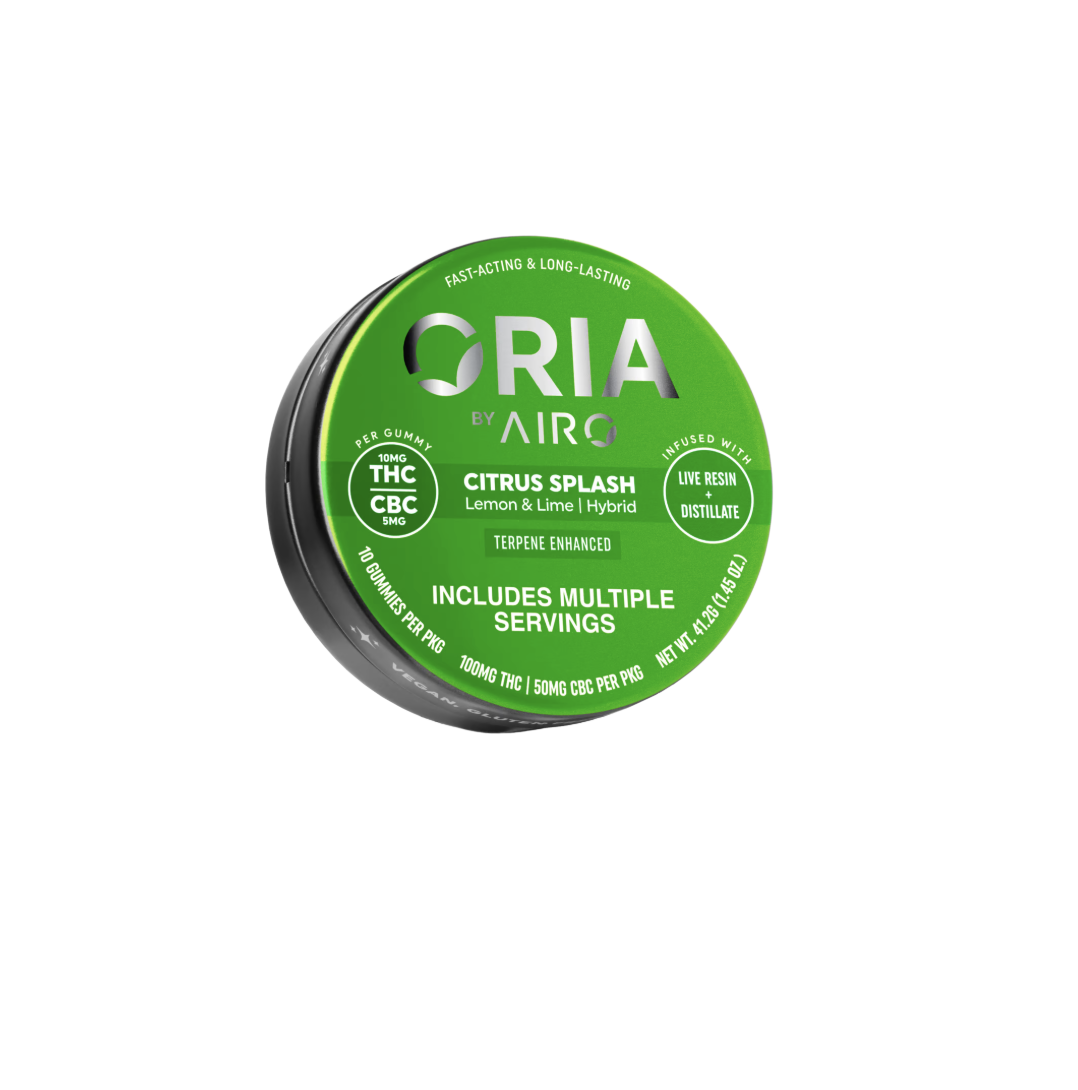 Photograph of product: Oria Citrus Splash Gummies 100mg 10pk (CBC)