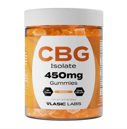 Photograph of Product: Vlasic Labs | Orange CBG Isolate Gummies | 450mg (30pk)