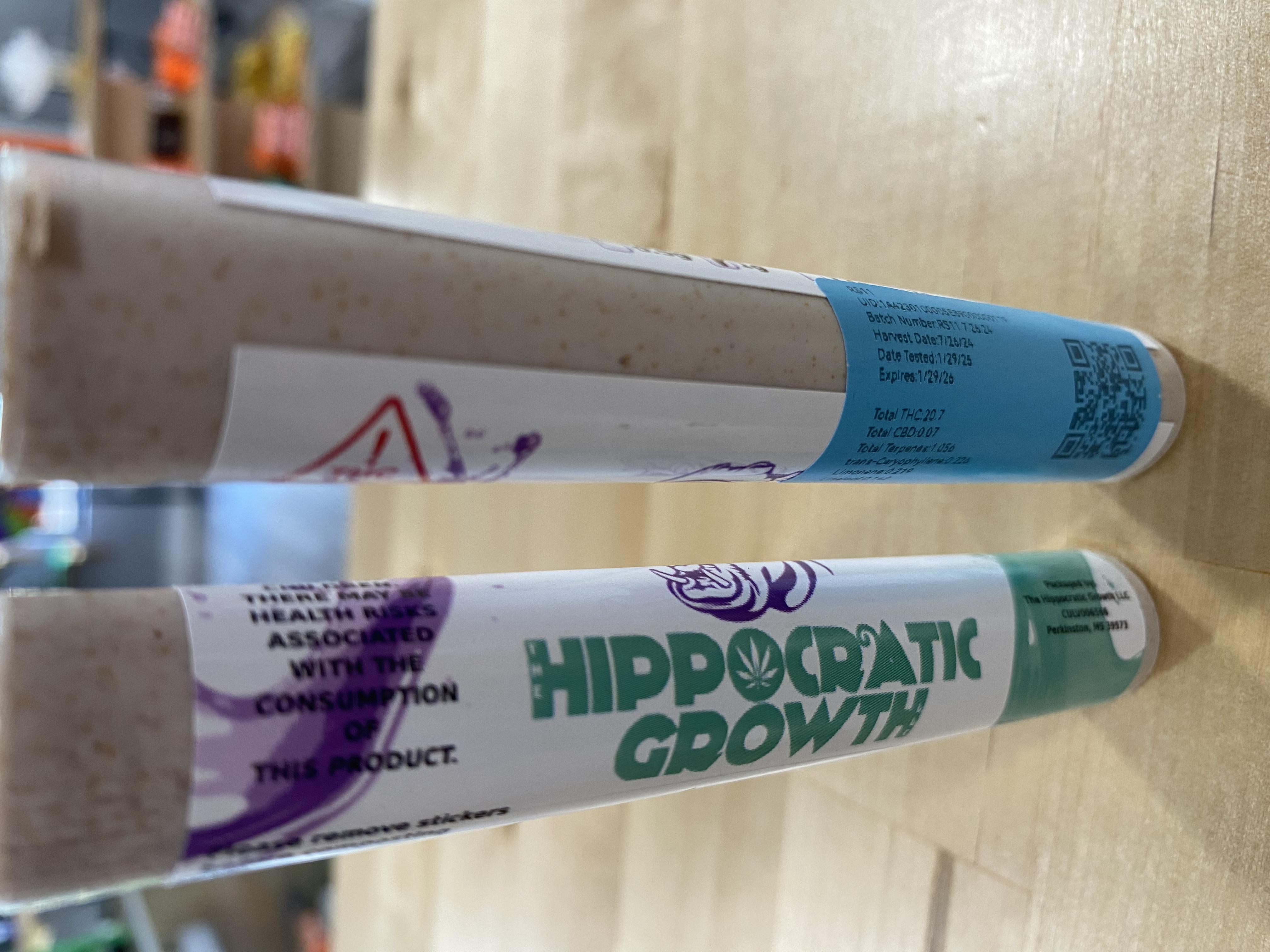 Photograph of product: The Hippocratic Growth- RS11 .5 Pre Roll (2-pack)
